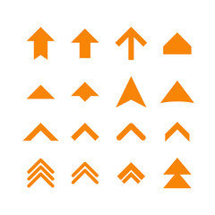 orange arrow vector set design illustration