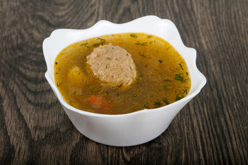 Soup with meatballs