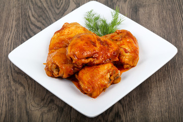 Roasted chicken thigh