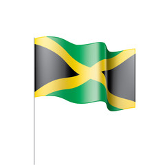 Jamaica flag, vector illustration