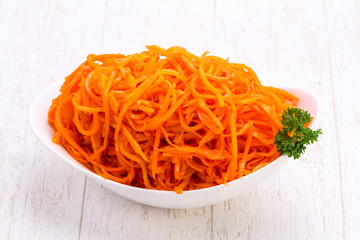 Picked carrot in the bowl