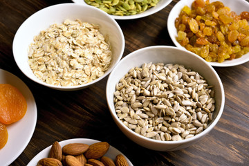 Ingredients for cooking granola