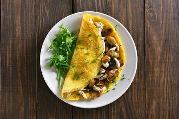 Omelet, top view