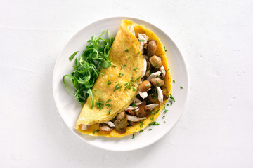 Omelet, top view