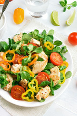 Chicken salad with vegetables