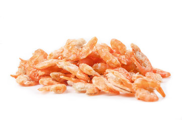 Heap of dried shrimp.