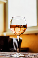 rose wine glass