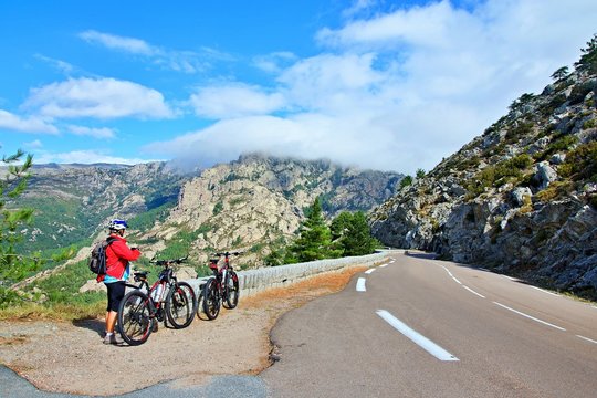 Corsica-road from Zonza to the Col de Bavella