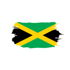 Jamaica flag, vector illustration