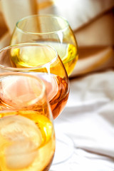 different types of wines and shapes of glasses