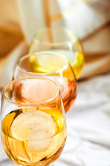 different types of wines and shapes of glasses