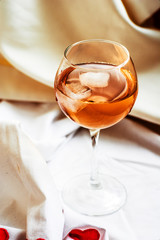 rose wine glass