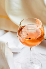 rose wine glass