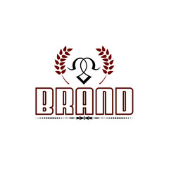 brand label for local product icon or logo