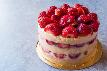 Delicious Fresh Homemade Strawberry Cake