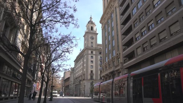Buildings on Coso street