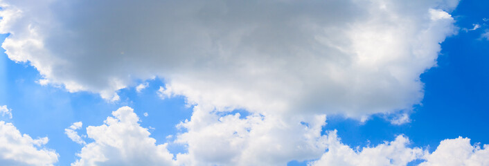 Naklejka na ściany i meble panoramic sky and cloud summertime beautiful background