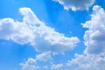 Naklejka na ściany i meble blue sky bright and big cloud beautiful, art of nature with copy space for add text