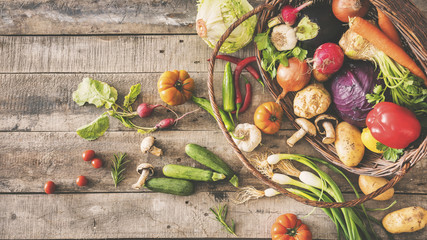 Fresh vegetables healthy food concept