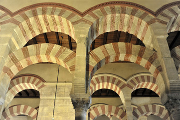 Innenraum, Säulenwald, Mezquita, ehemalige Moschee, heute Kathedrale, Cordoba, Andalusien,...