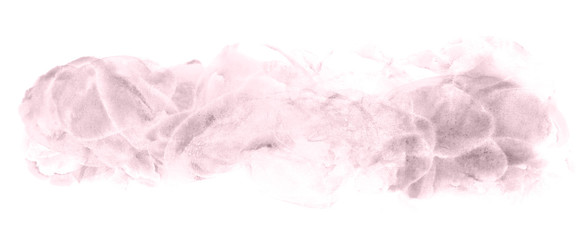 Abstract watercolor background hand-drawn on paper. Volumetric smoke elements. Pink, Ballet Slipper color. For design, websites, card, text, decoration, surfaces. © colorinem