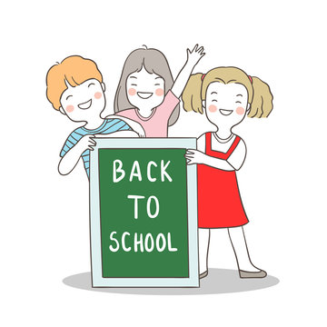Draw_vector_illustration_character_a_boy_a_girl_stand_back_borad_and_word_back_to_school