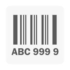 Barcode icon on white.