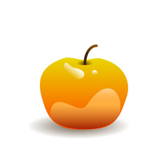 yellow apple vector illustration