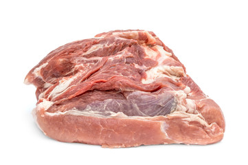 Raw meat on white background.