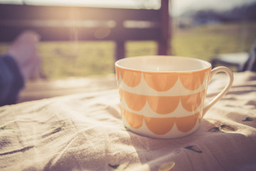 Tee in der Morgensonne, Sonnenstrahlen