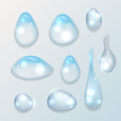 Abstract Water transparent drops backgrounds.vector