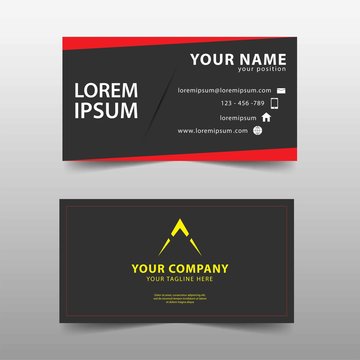 Modern business card template, Modern simple business card set