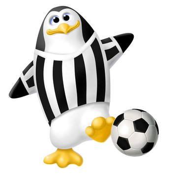 pinguino calciatore juve