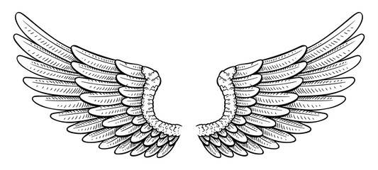 Tattoo Style Wings