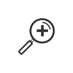 Search, zoom icon. Vector illustration