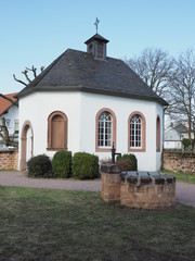 Gustavsburg in Jägersburg mit Kapelle, und Turm, Saarland, Deutschland
