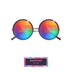 Summer sunglasses with colorful gradient