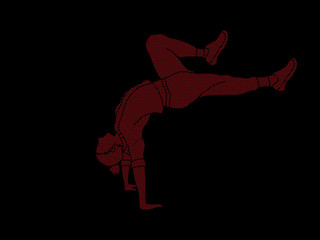 Dancer practice, Street dance designed using dots pixels graphic vector