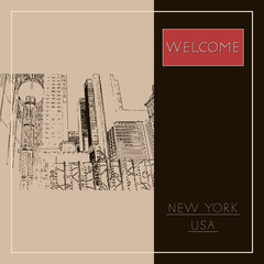 Graphic illustration with decorative architecture 70