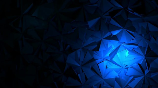 Blue abstract geometry triangle texture. Seamless loop.