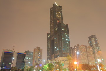 Kaohsiung downtown night cityscape Taiwan