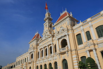 Fototapeta na wymiar City Hall in Ho Chi Minh City Saigon Vietnam
