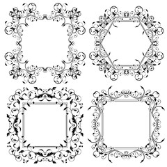 Floral frames. Filigree ornaments