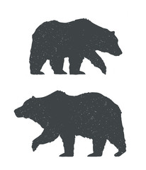Obraz na płótnie Canvas Two Bears Silhouettes