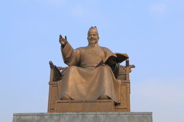 Fototapeta premium King Sejong monument Seoul Korea
