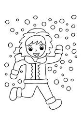 Snow boy, doodle.