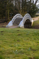 Die Bogenbrücke im Schloss-Park Luisium, Dessau-Rosslau