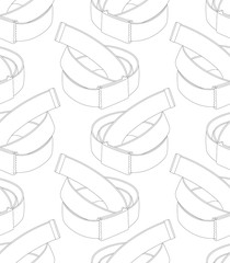 seamless pattern with belts on white background