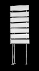 stacked blank signs