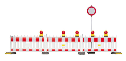 barrier in white back